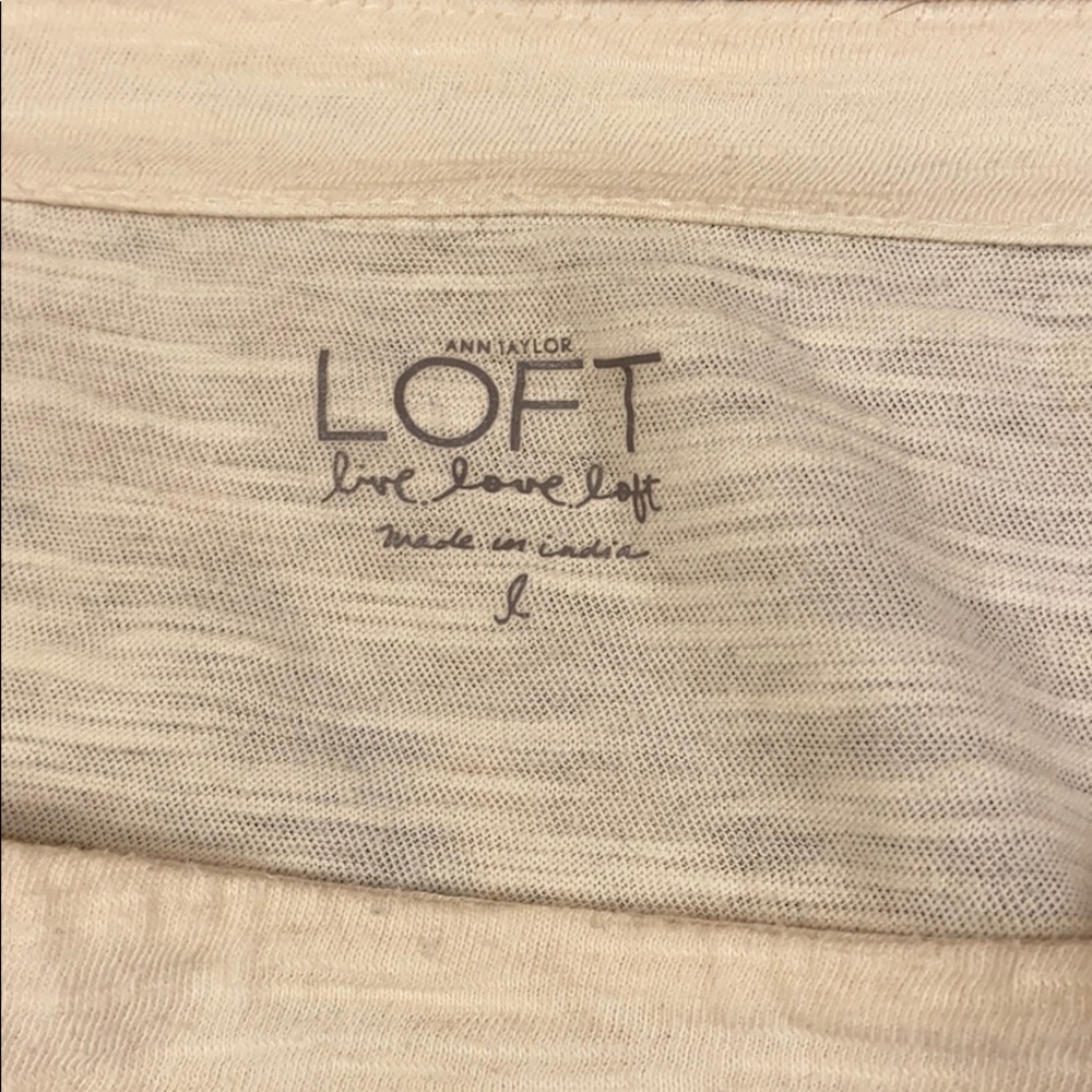 Loft long sleeve cream/black stripe top Large - Picture 8 of 16